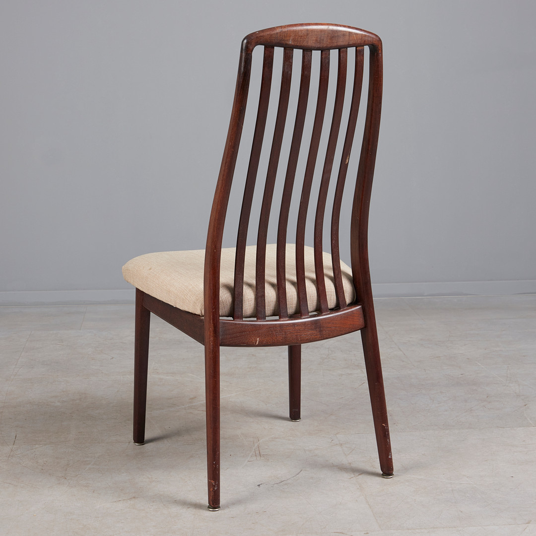 Preben Schou. Vier Stühle / Esszimmerstühle, Mahagoni, 1970er Jahre, Dänemark (4).