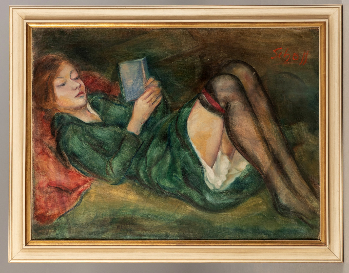 OTTO SCHOFF (1888-1938). Lesendes Mädchen.