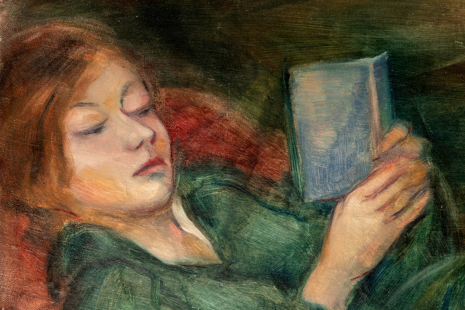 OTTO SCHOFF (1888-1938). Lesendes Mädchen.