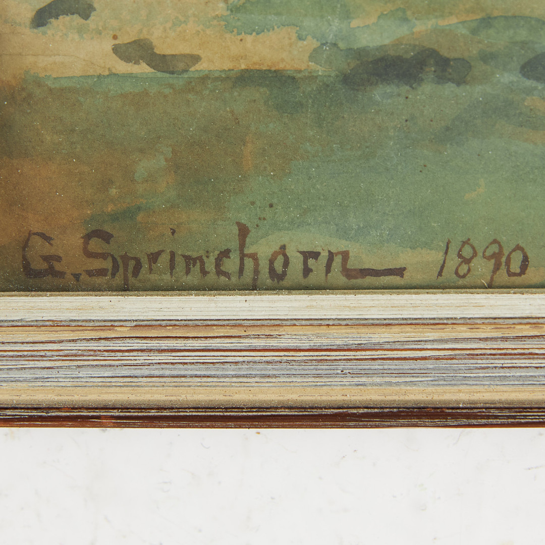 GERDA SPRINCHORN (1871–1951). Ruinlandskap, akvarell, signerad och daterad 1890.