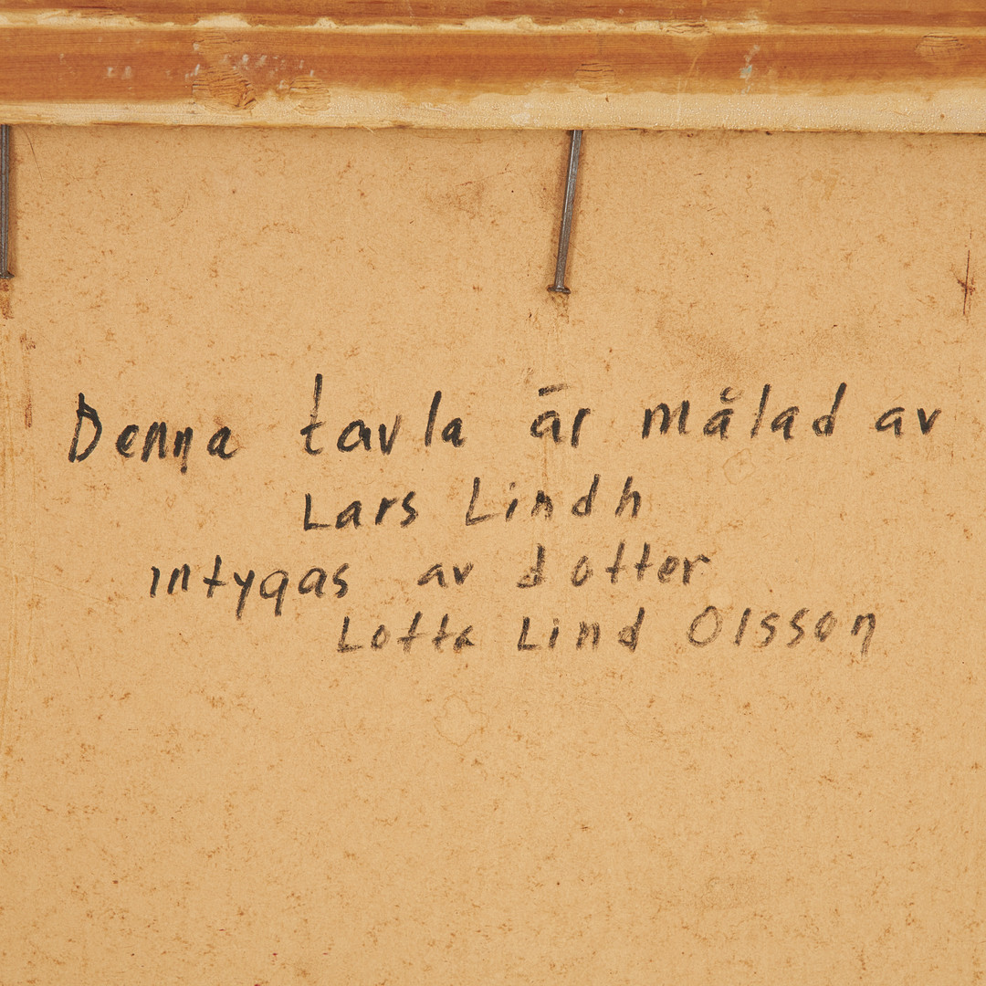 LARS LINDH (1918-2002). olja på pannå, figurkomposition, ej signerad, a tergo intygad.