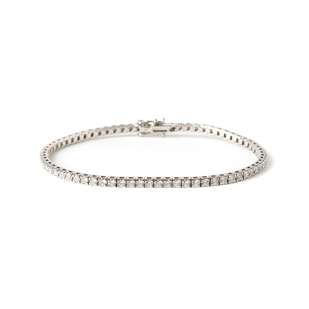 ARMBAND, 18K vitguld med briljantslipade diamanter totalt ca 3.56 ct.