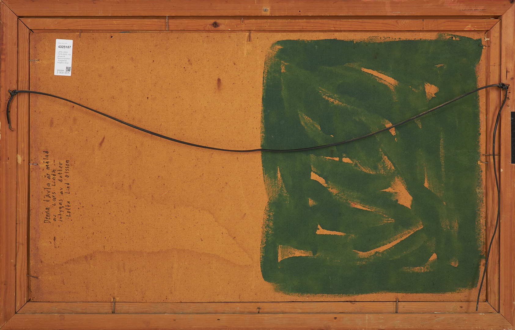 LARS LINDH (1918-2002). olja på pannå, figurkomposition, ej signerad, intygad a tergo.
