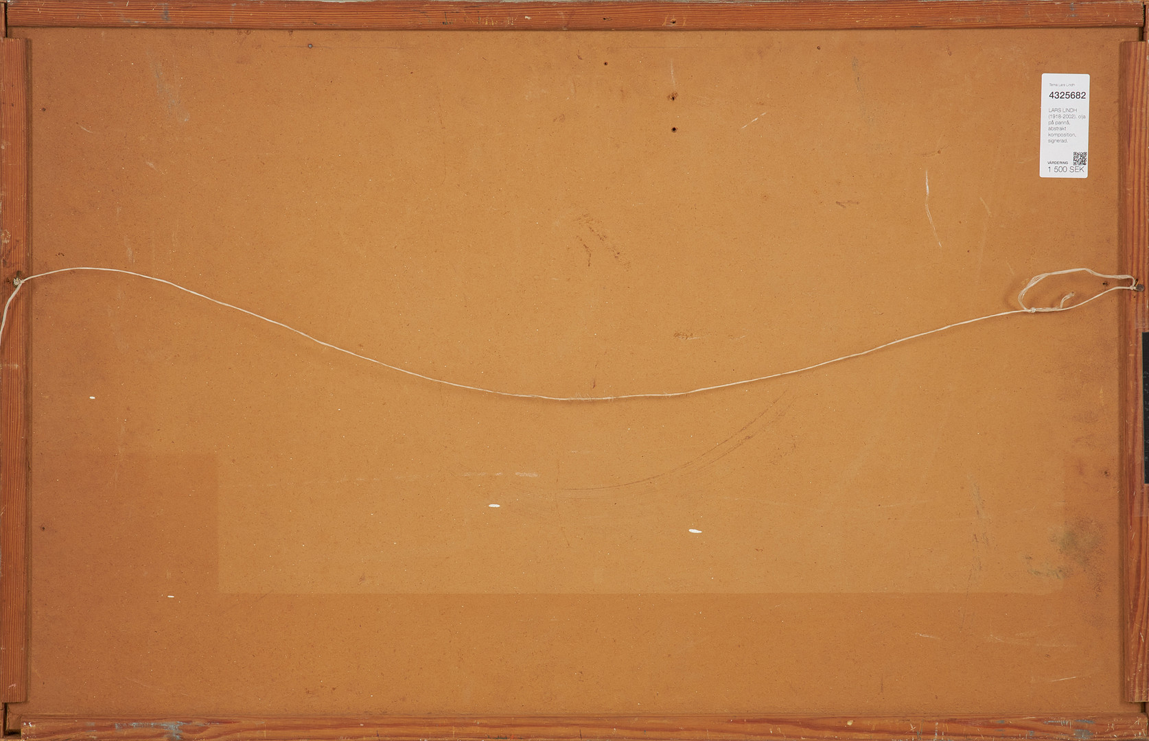 LARS LINDH (1918-2002). olja på pannå, abstrakt komposition, signerad.