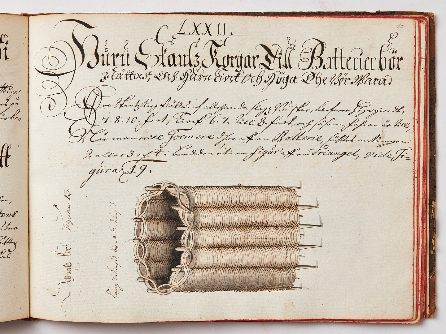ILLUSTRERAD HANDSKRIFT MILITARIA, proveniens Adam Horn.