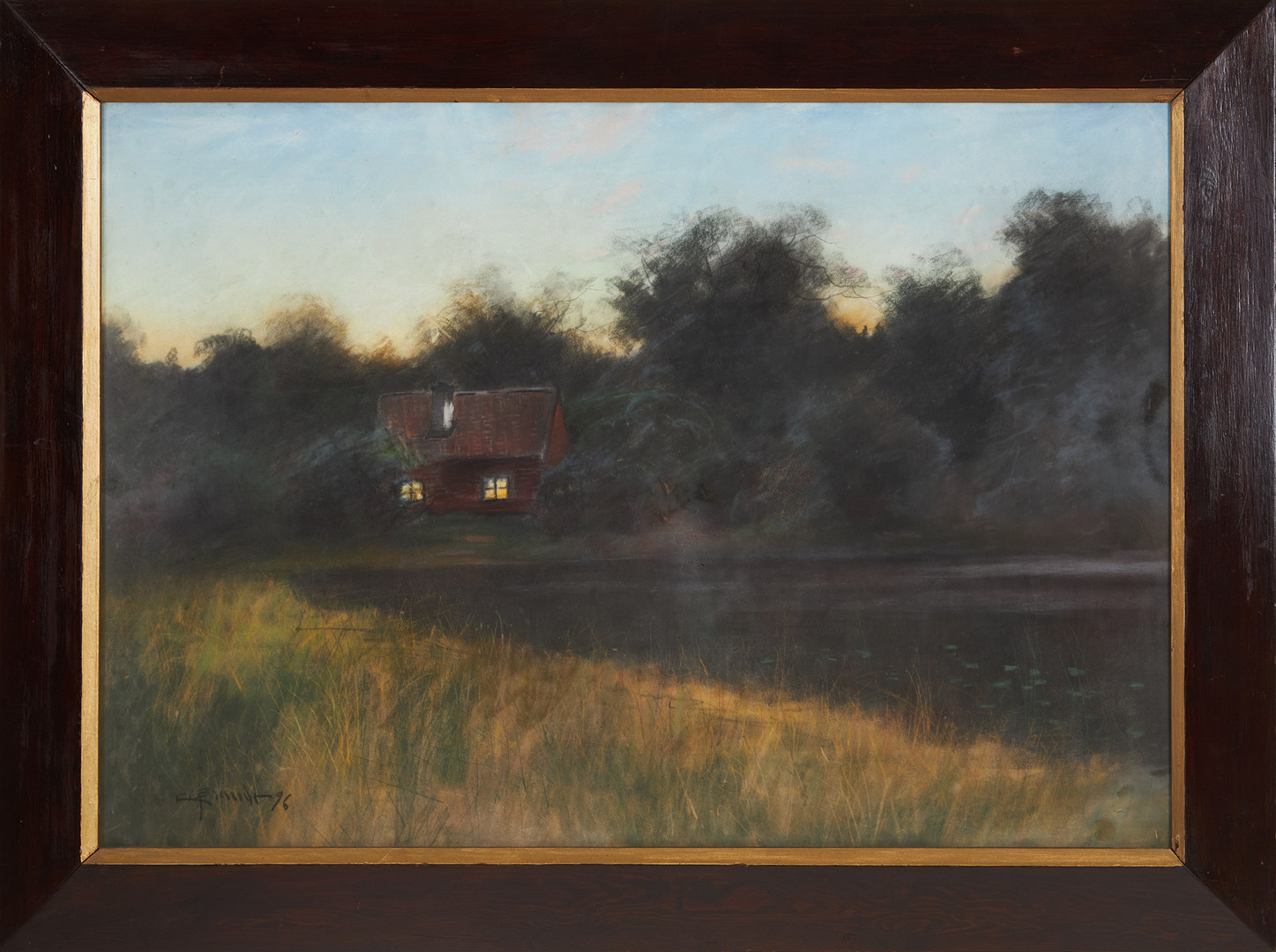 CARL BRANDT. Sommarnatt, pastell, signerad och daterad -96.