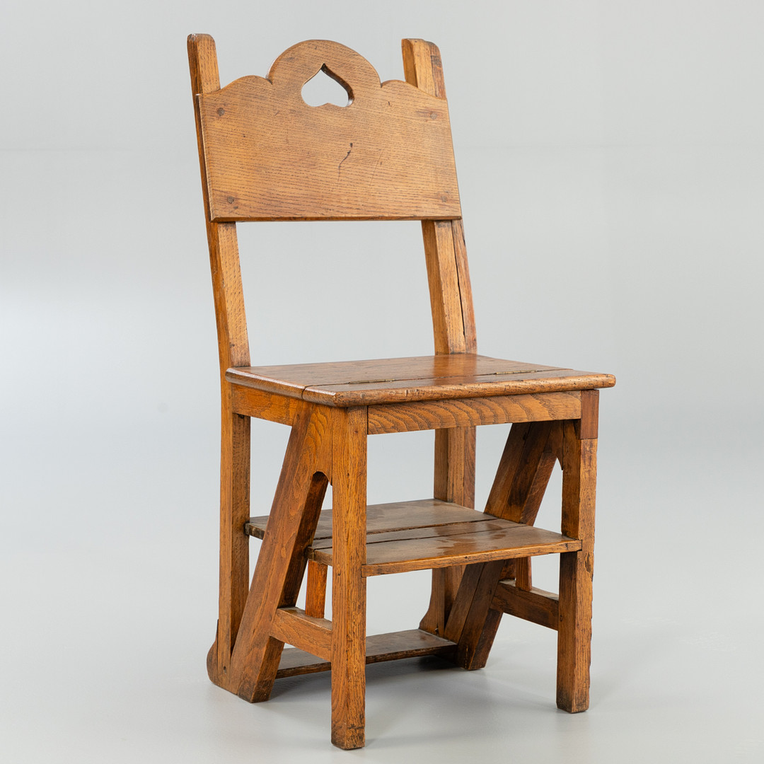 Library Ladder Chair, England, 19. Jh.