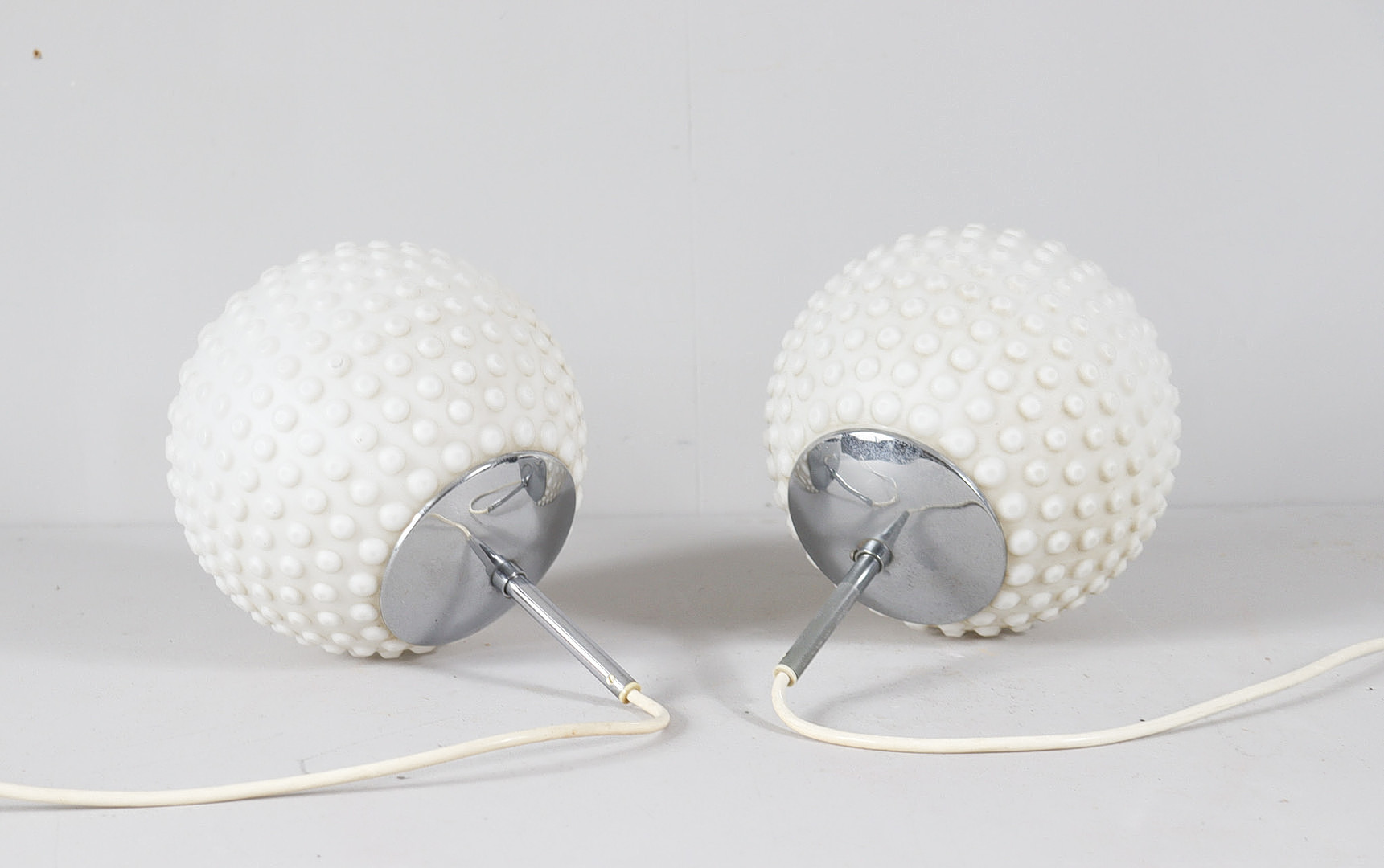 2er Set Bubble Space Age Opalglas Deckenlampen/Deckenleuchte von Rolf Krüger für Staff, Deutschland, 1970er Jahre.