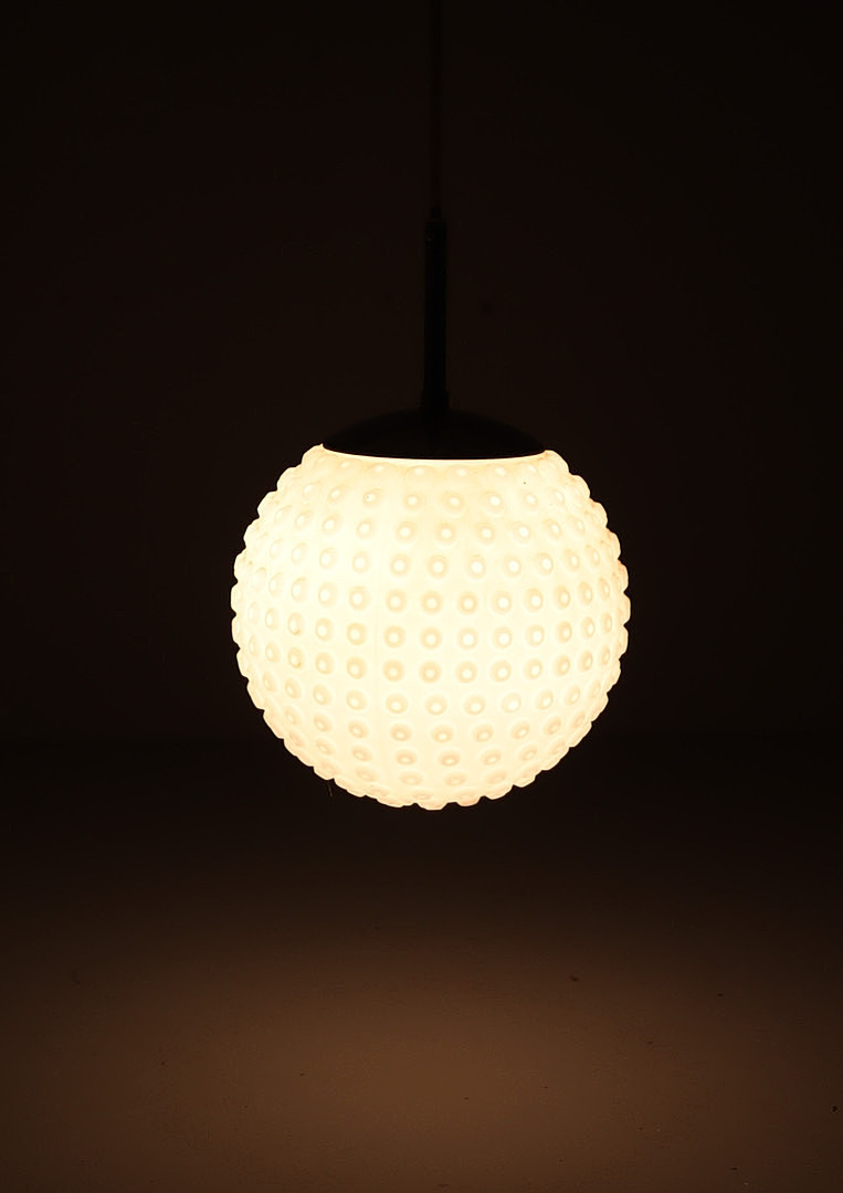 2er Set Bubble Space Age Opalglas Deckenlampen/Deckenleuchte von Rolf Krüger für Staff, Deutschland, 1970er Jahre.