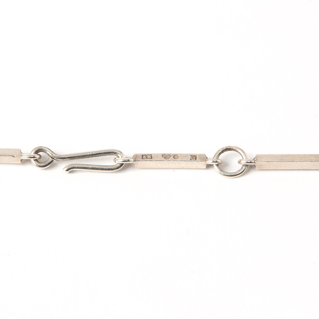 WIWEN NILSSON, collier, sterlingsilver med fasettslipad bergkristall, Lund.