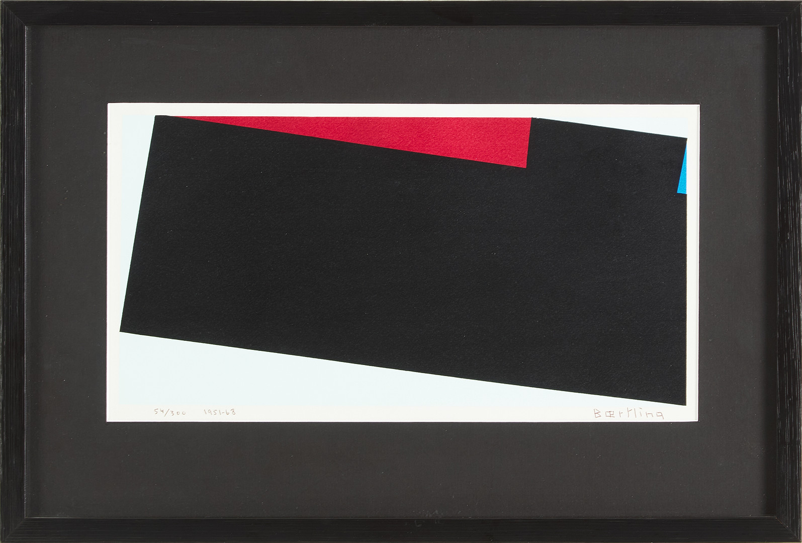 OLLE BAERTLING. Komposition, färglitografi, signerad Baertling, 54/300, 1951-68.