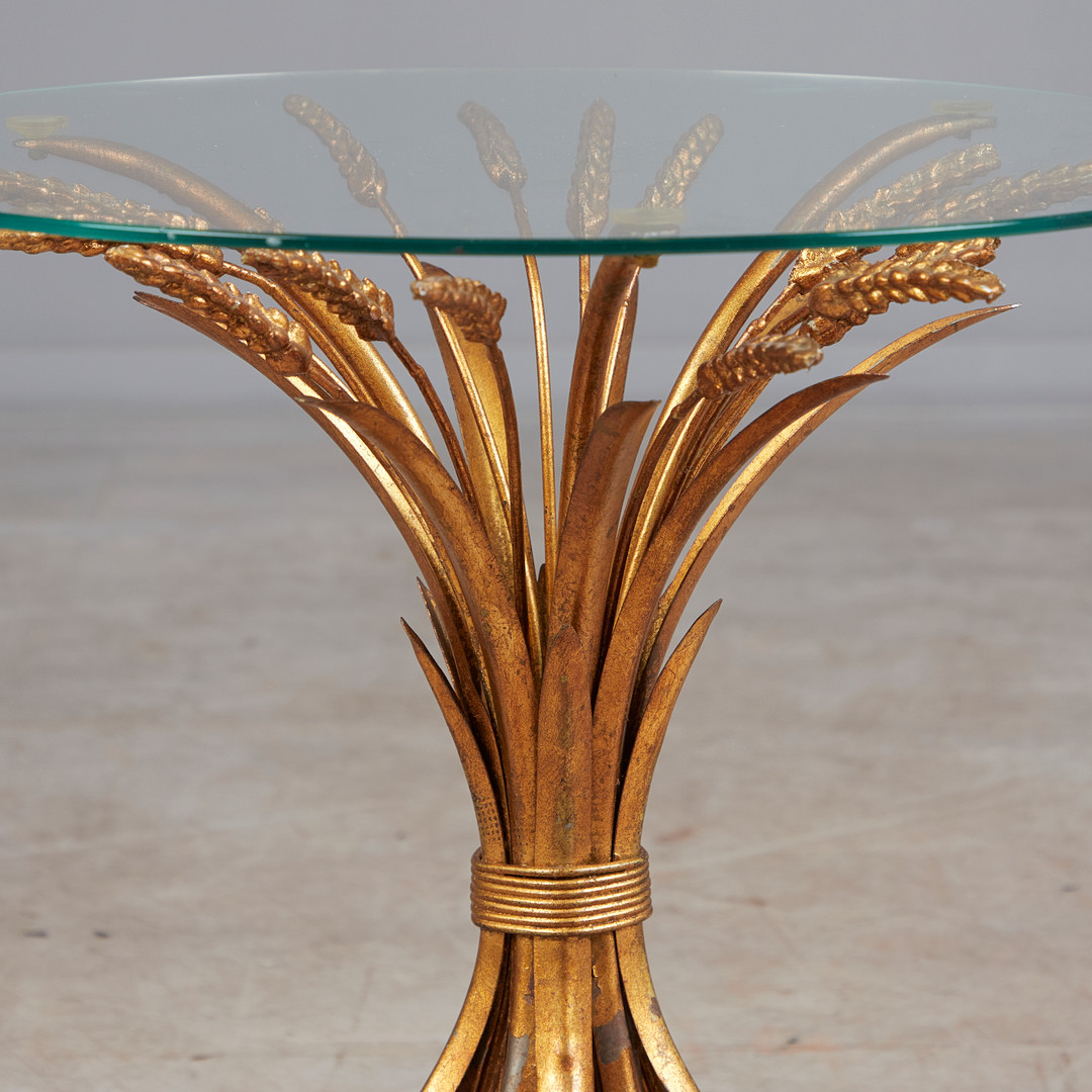 Beistelltisch / 'Coco Chanel Tisch', Messing, Glas, 1950er Jahre, Frankreich.