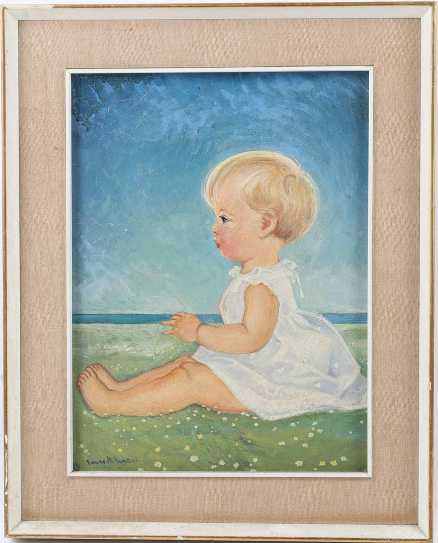 EINAR NERMAN. Olja på pannå, signerad.