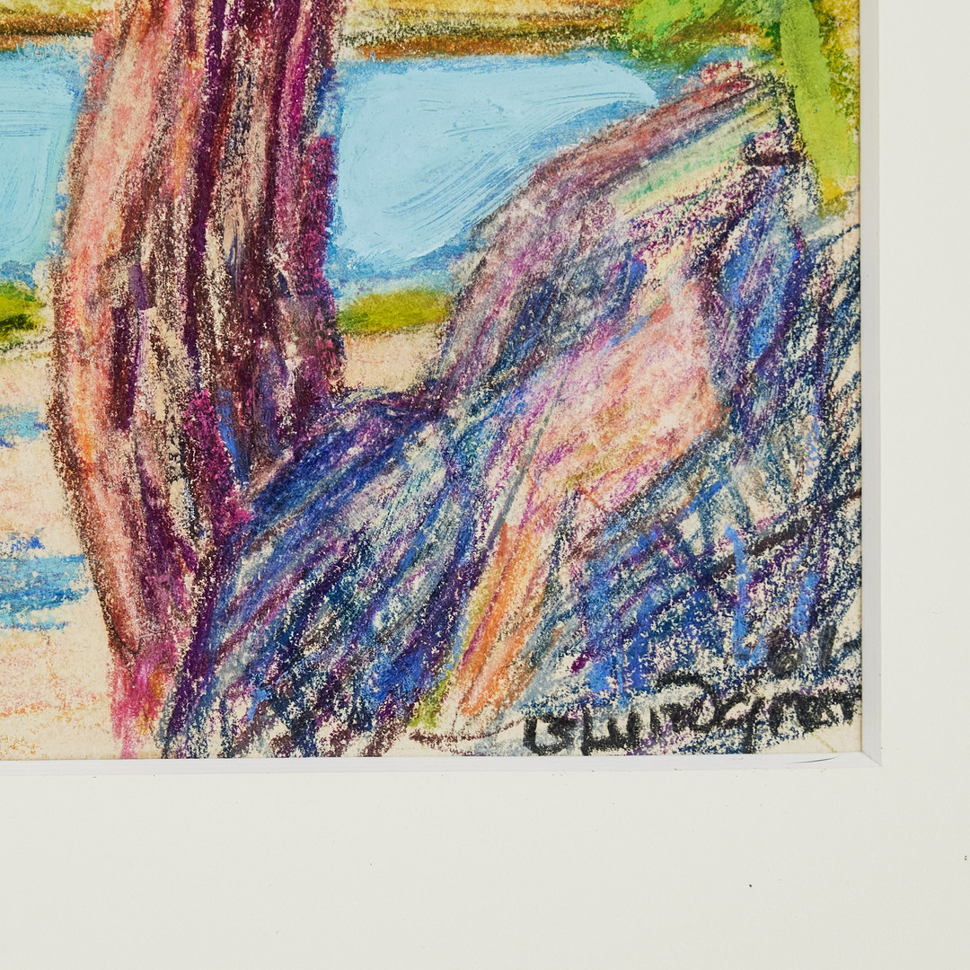 BERTIL LUNDGREN (1900-1979). Nicksta, pastellkrita på papper, signerad.