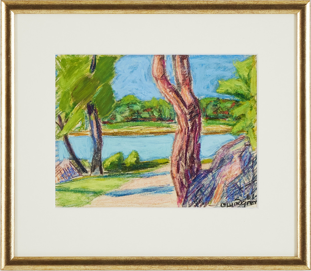 BERTIL LUNDGREN (1900-1979). Nicksta, pastellkrita på papper, signerad.