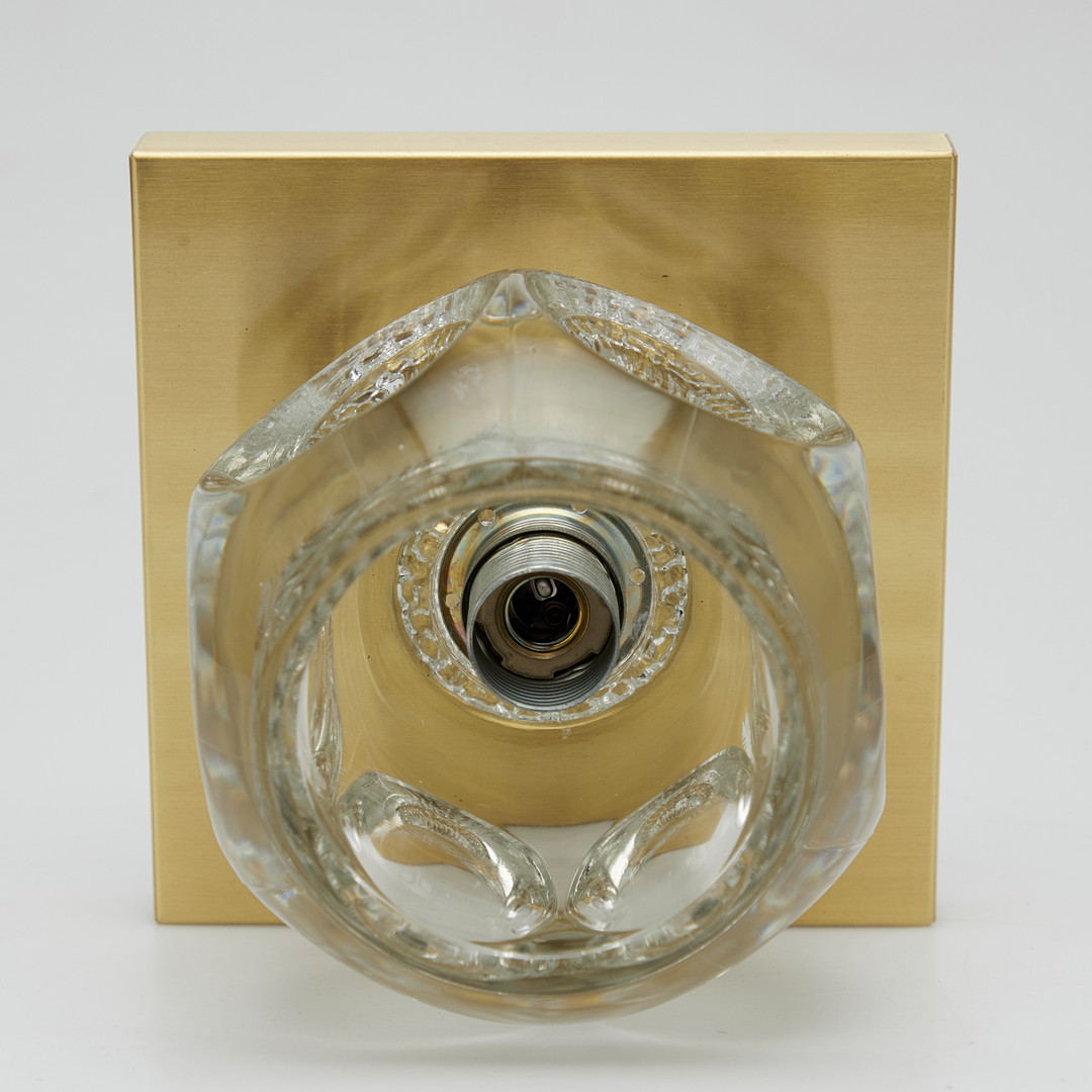 Peill und Putzler, Deckenleuchte / Wandleuchte, Glas, Modell 'Lichtkugel', Deutschland.