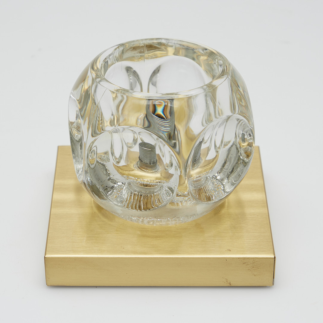 Peill und Putzler, Deckenleuchte / Wandleuchte, Glas, Modell 'Lichtkugel', Deutschland.