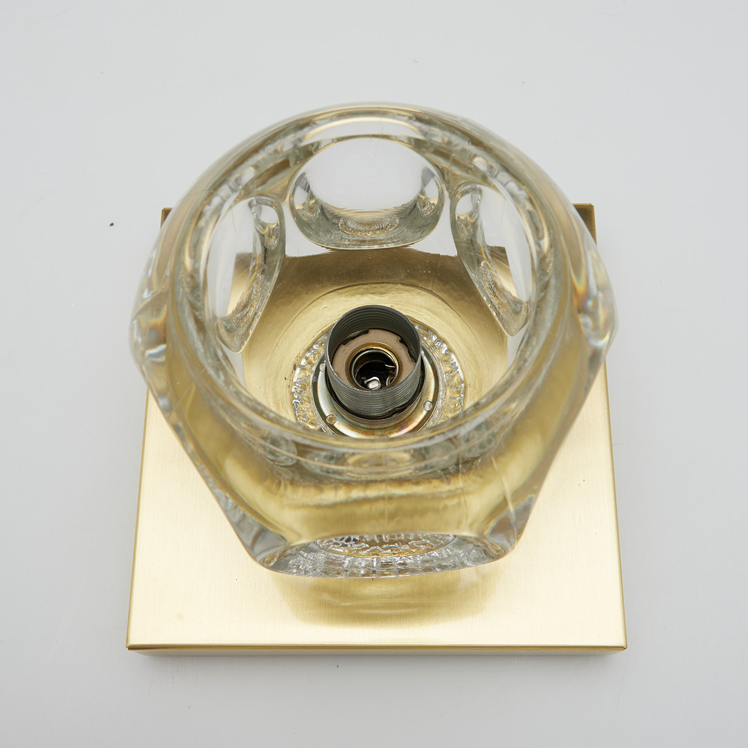 Peill und Putzler, Deckenleuchte / Wandleuchte, Glas, Modell 'Lichtkugel', Deutschland.