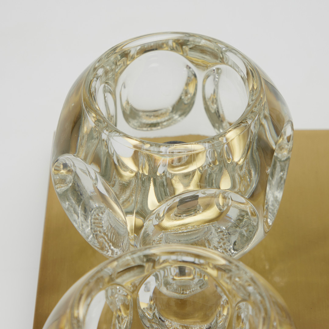 Peill und Putzler, große Deckenleuchte / Wandleuchte, Glas, Modell 'Lichtkugel', Deutschland.