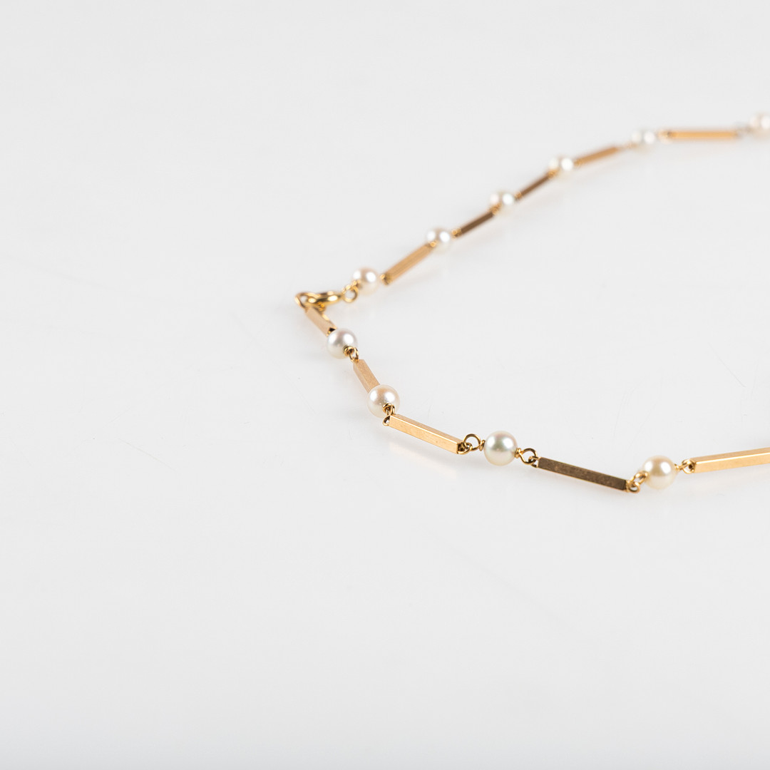 COLLIER OCH ARMBAND, 18K guld.