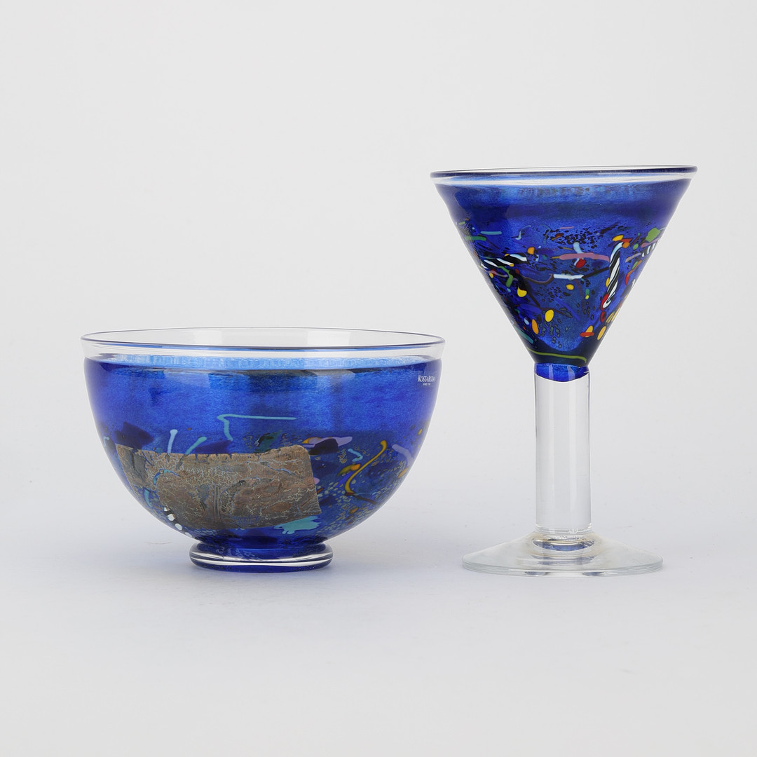 BERTIL VALLIEN. Pokalglas & skål, 