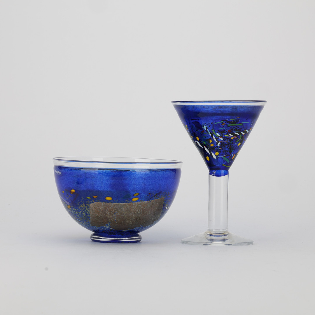 BERTIL VALLIEN. Pokalglas & skål, 