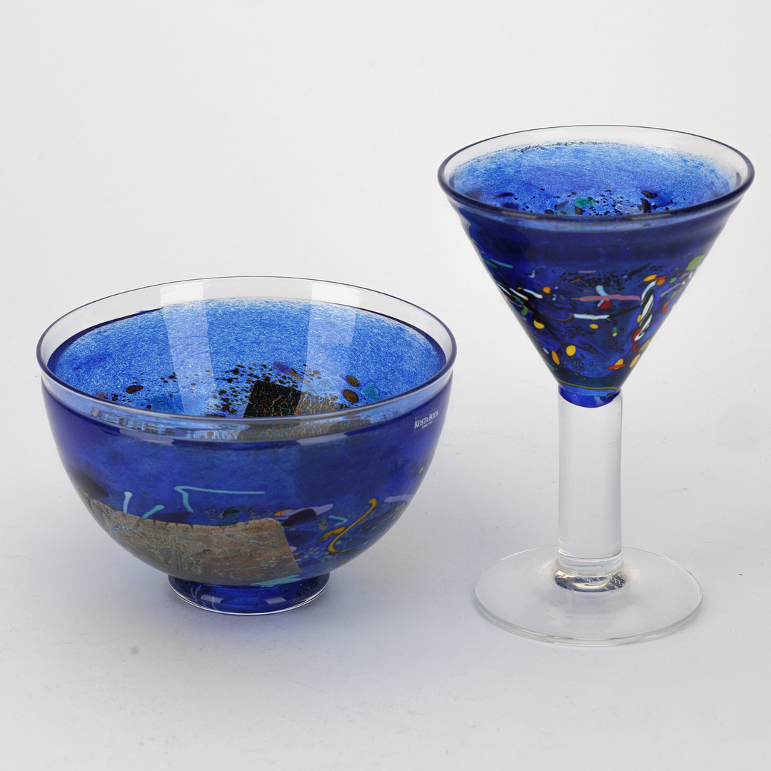 BERTIL VALLIEN. Pokalglas & skål, 