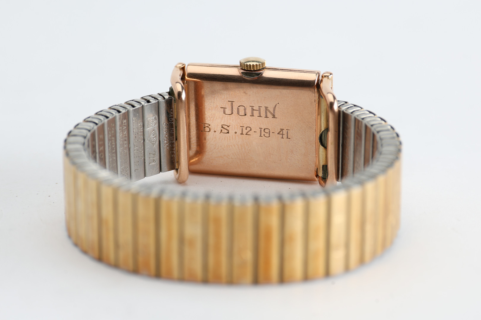 HAMILTON, armbandsur, double, manuellt uppdrag, 1940-tal.