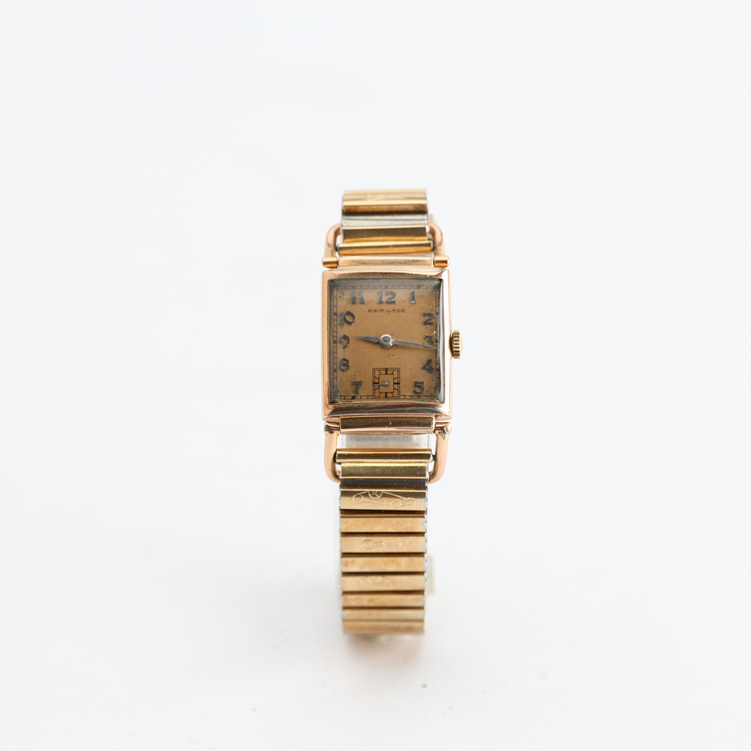 HAMILTON, armbandsur, double, manuellt uppdrag, 1940-tal.