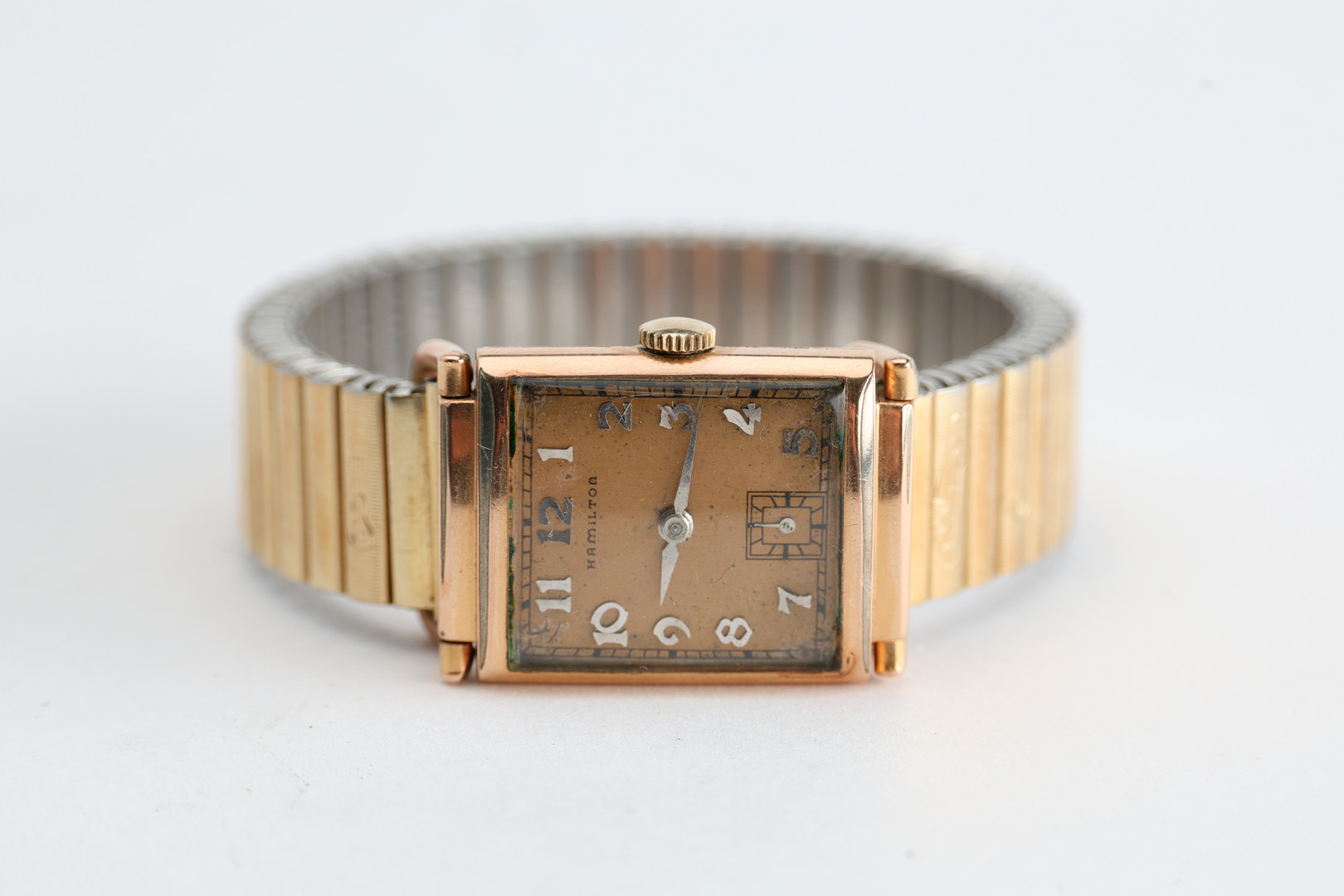 HAMILTON, armbandsur, double, manuellt uppdrag, 1940-tal.