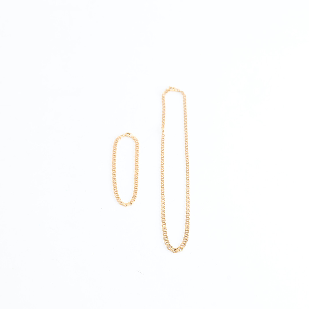 HALSBAND & ARMBAND, Bismarck, 18K guld.