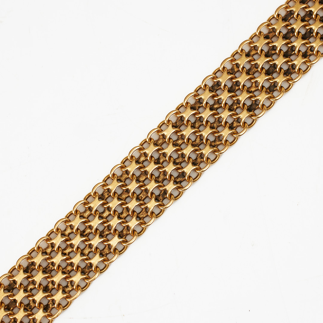 ARMBAND, 18 k guld, x-länk, Esto AB Guldvarufirman, Stockholm 1969.
