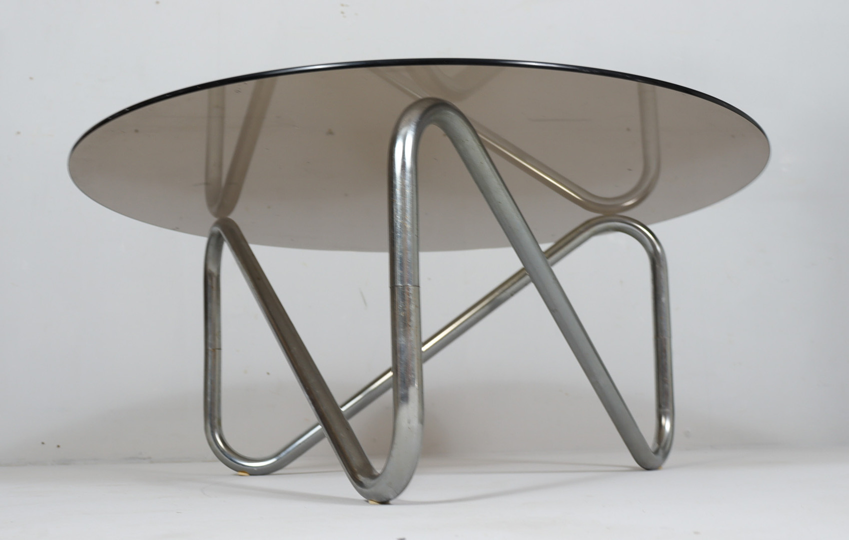Französischer Stahlrohr Coffee Table, der 1970er Jahre.