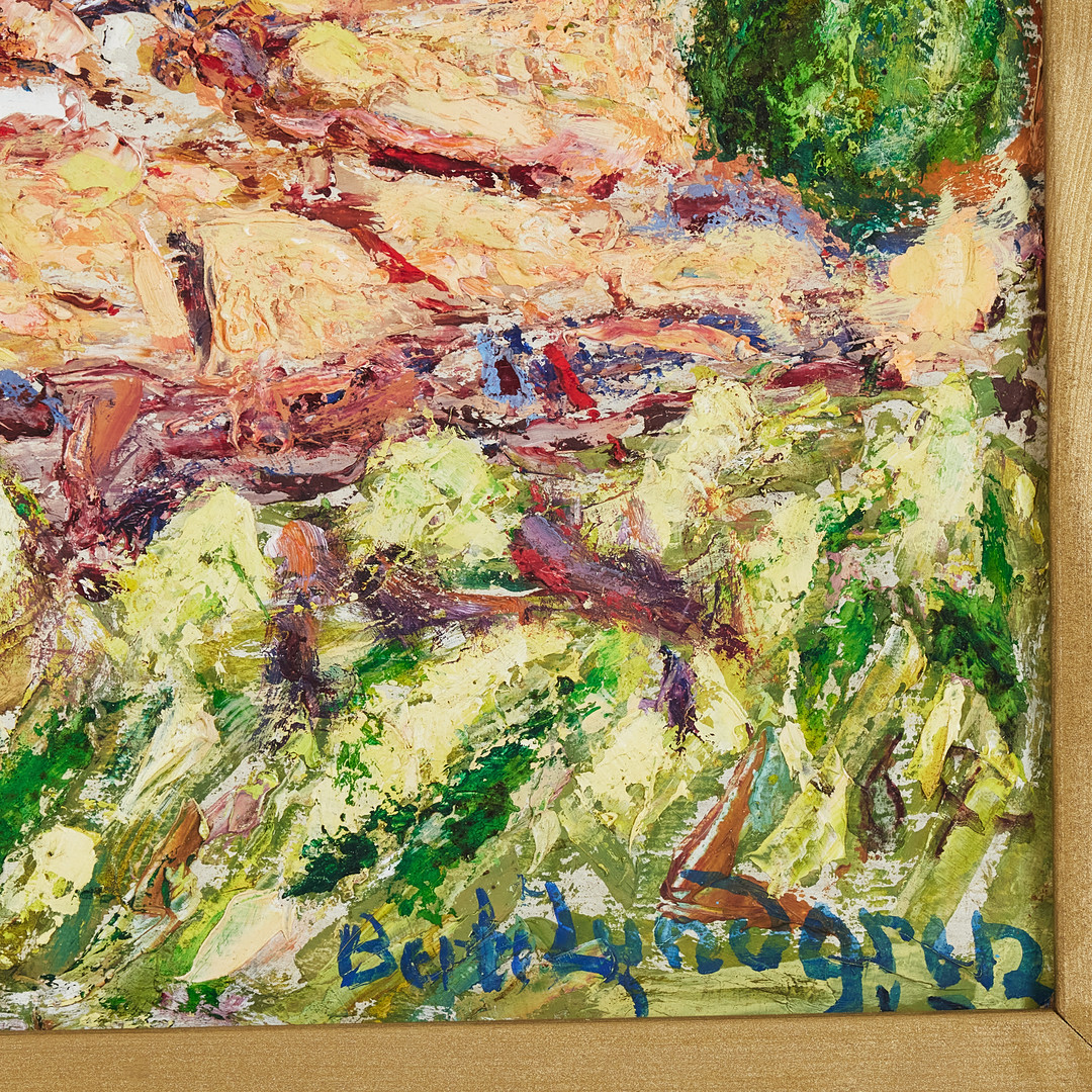 BERTIL LUNDGREN (1900-1979). Norra Öland, olja på pannå, signerad.