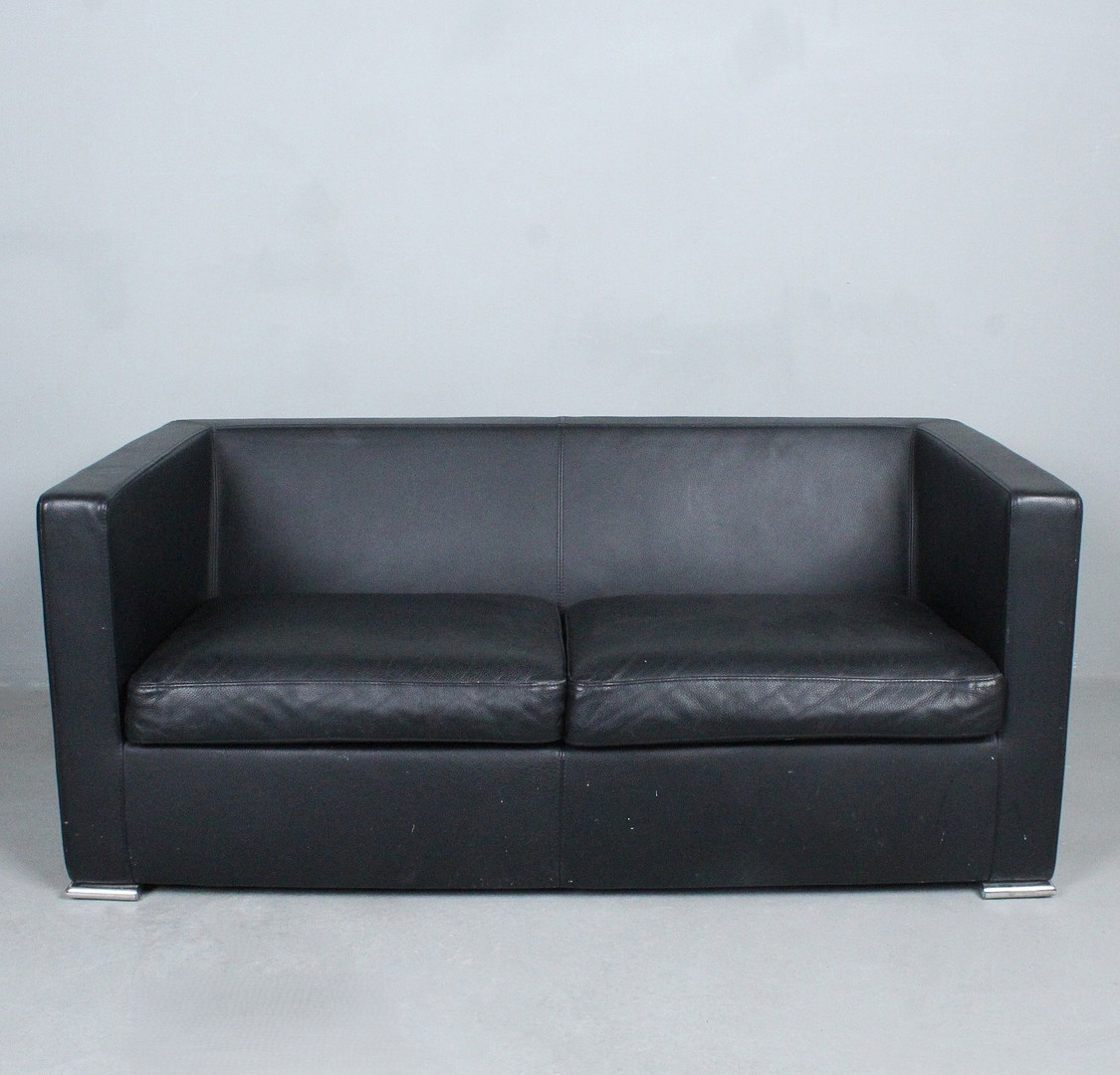 SABA ITALIA. Saba Italia. Sofa / Zweisitzer, Leder, Italien.