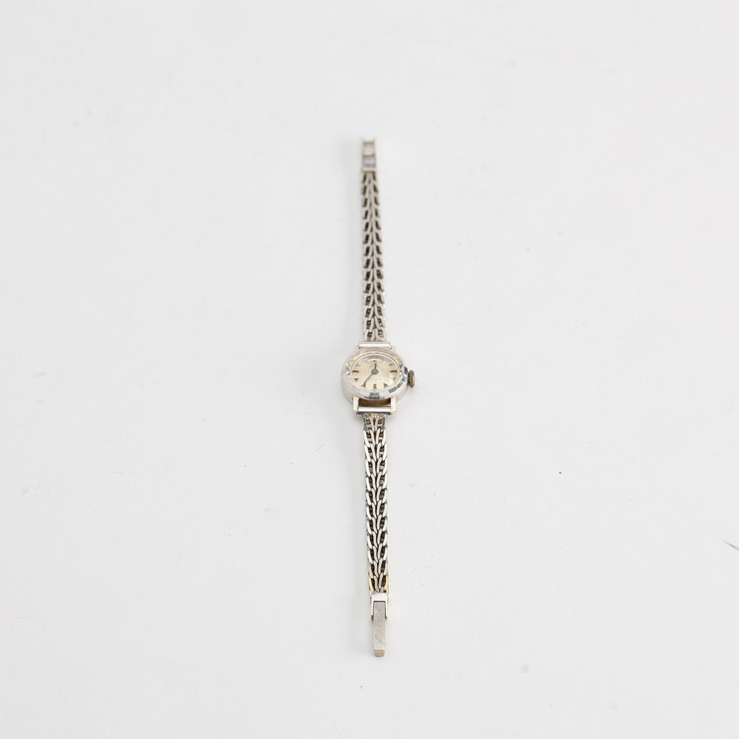 ARMBANDSUR, 18K vitguld, manuellt uppdrag, 1950-tal.