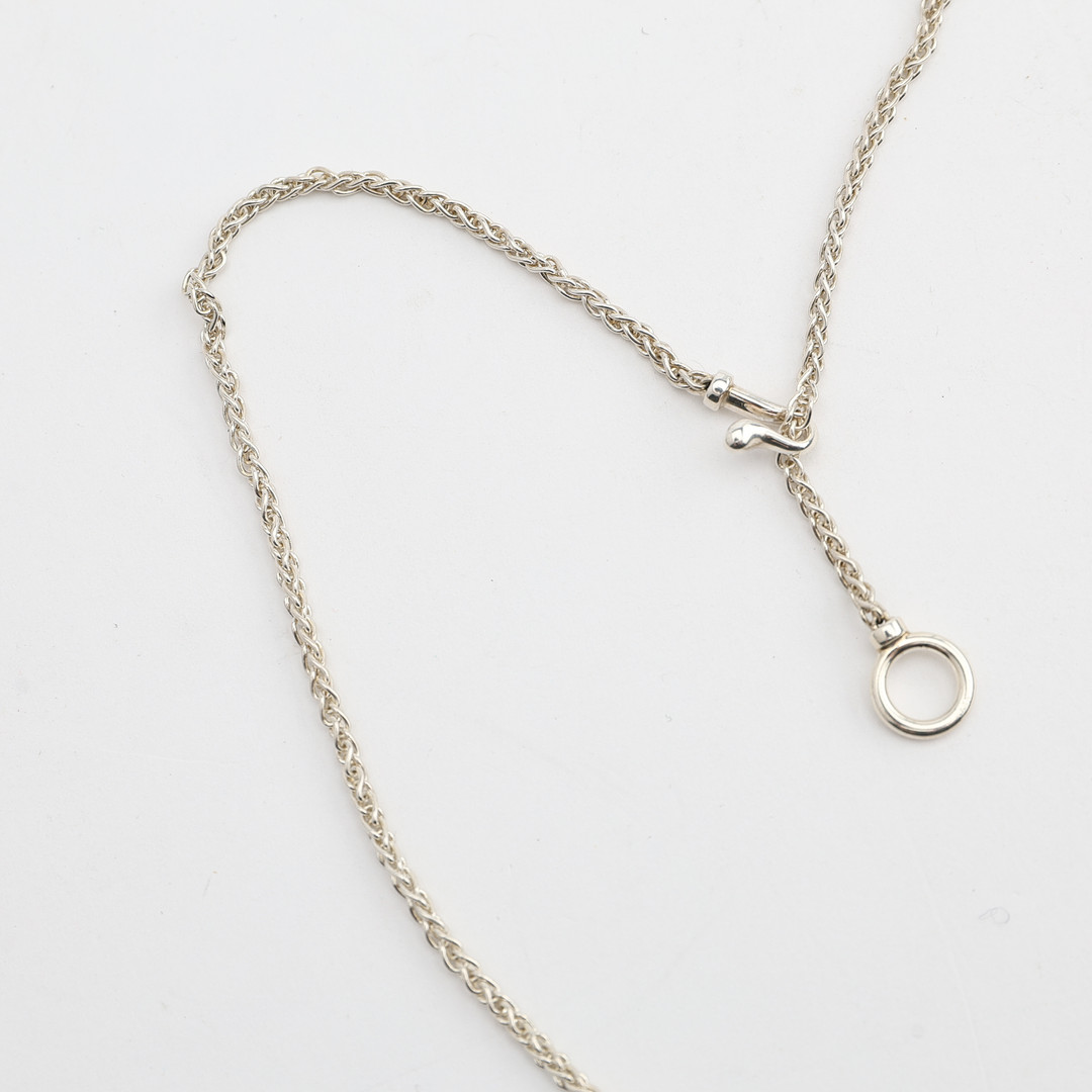 GEORG JENSEN. Halskedja, sterlingsilver, flätat modell.