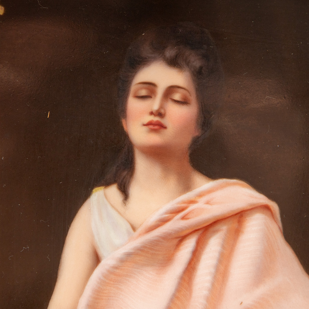 KPM Bildplatte/Porzellan Gemälde ´Die blinde Nydia`, Berlin, 1918.