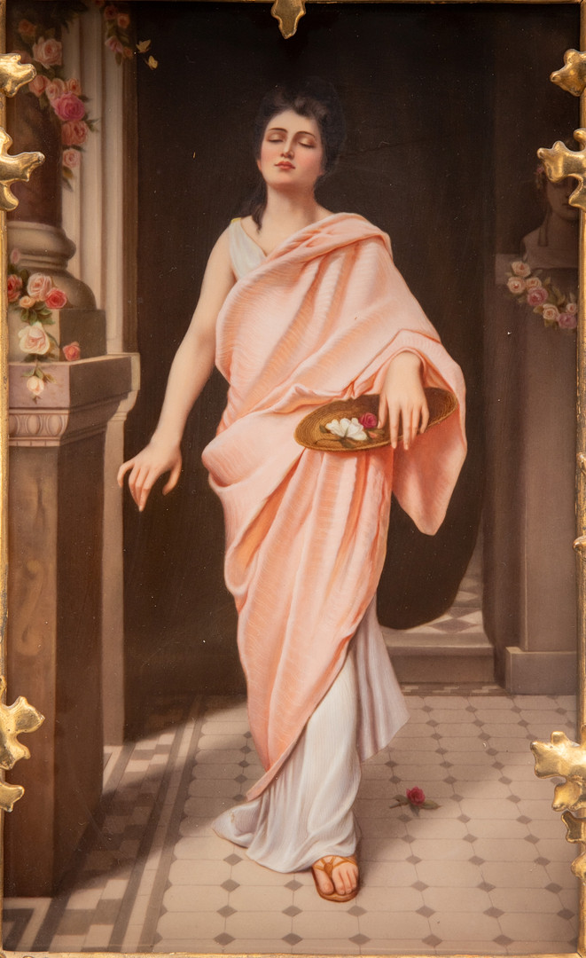 KPM Bildplatte/Porzellan Gemälde ´Die blinde Nydia`, Berlin, 1918.