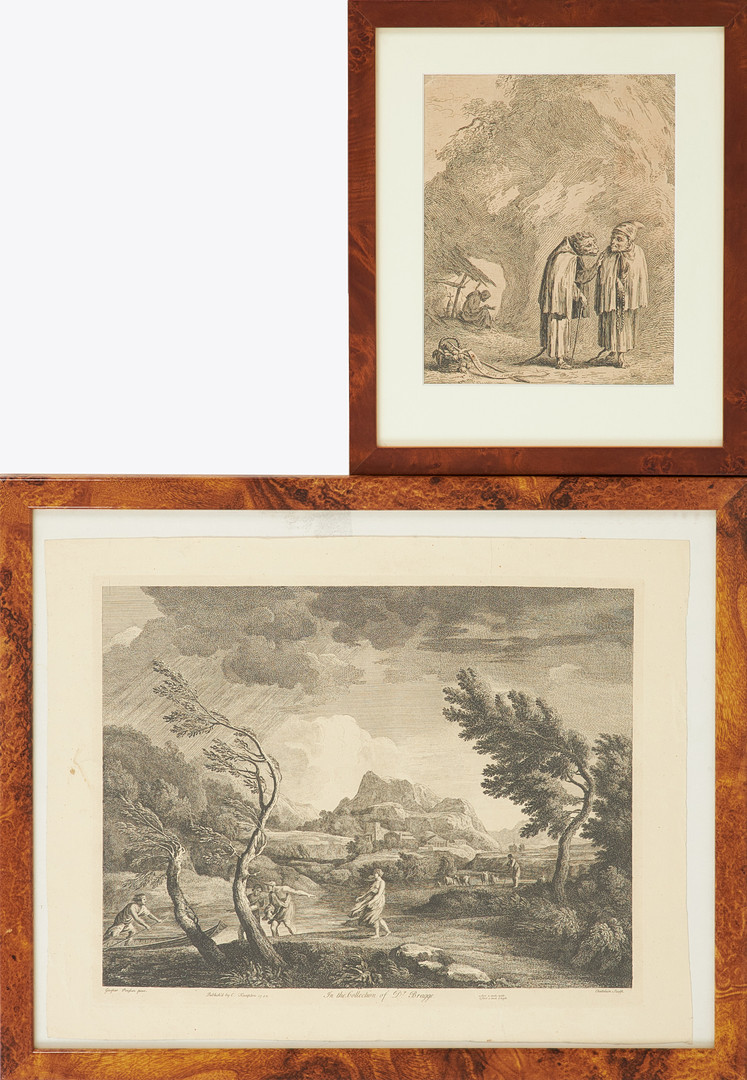 PARTI GRAVYRER, 2 st., bl.a. GASPARD DUGHET (POUSSIN) (1615-1675) Efter. 