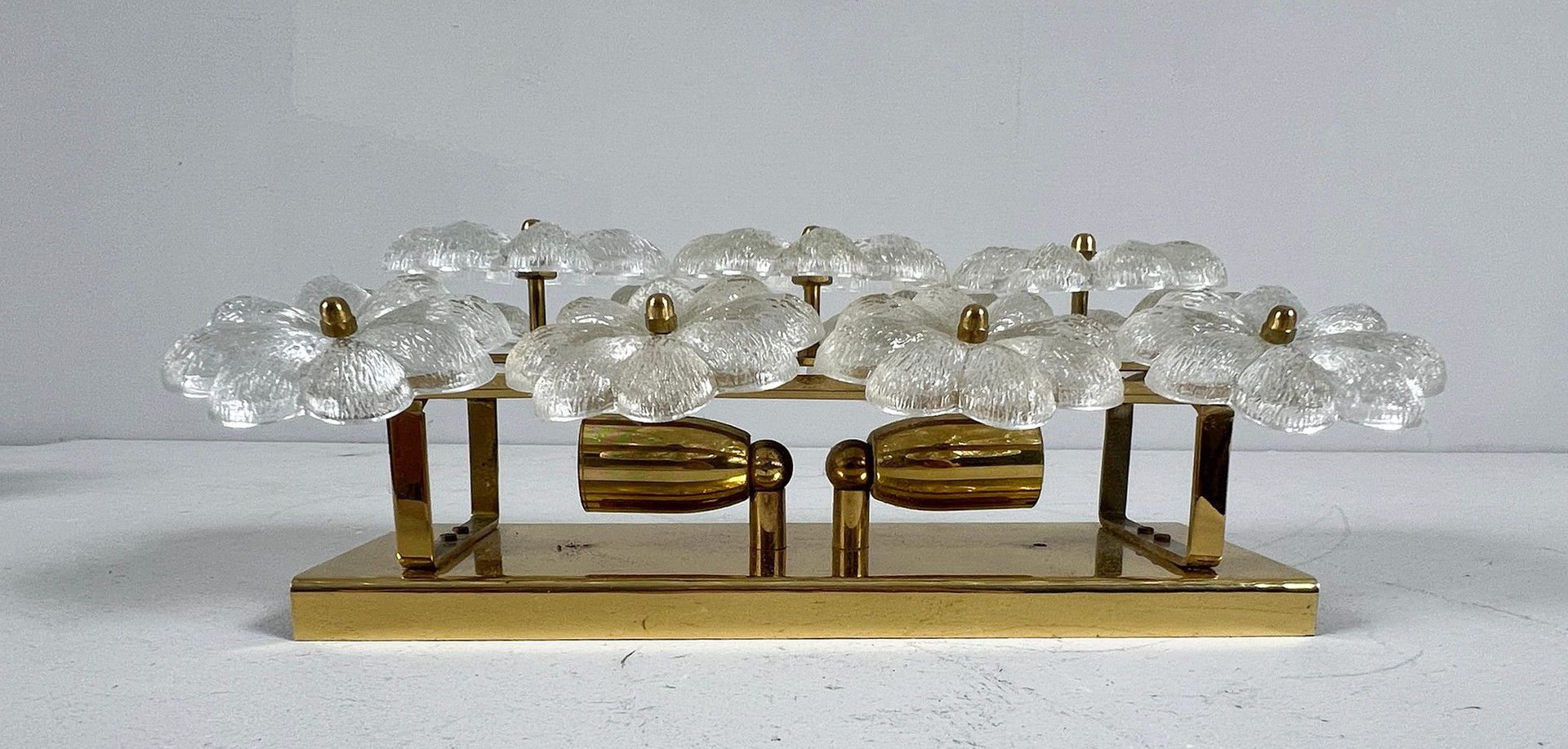 ERNST PALME. 2er Set Mid Century florale Wandlampen/Wandleuchten, 1960er Jahre.