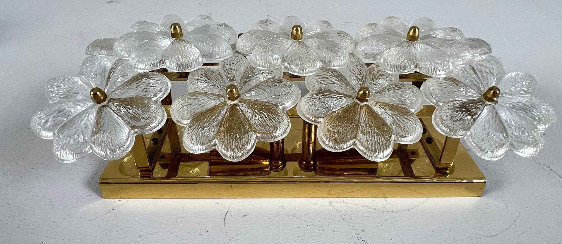 ERNST PALME. 2er Set Mid Century florale Wandlampen/Wandleuchten, 1960er Jahre.