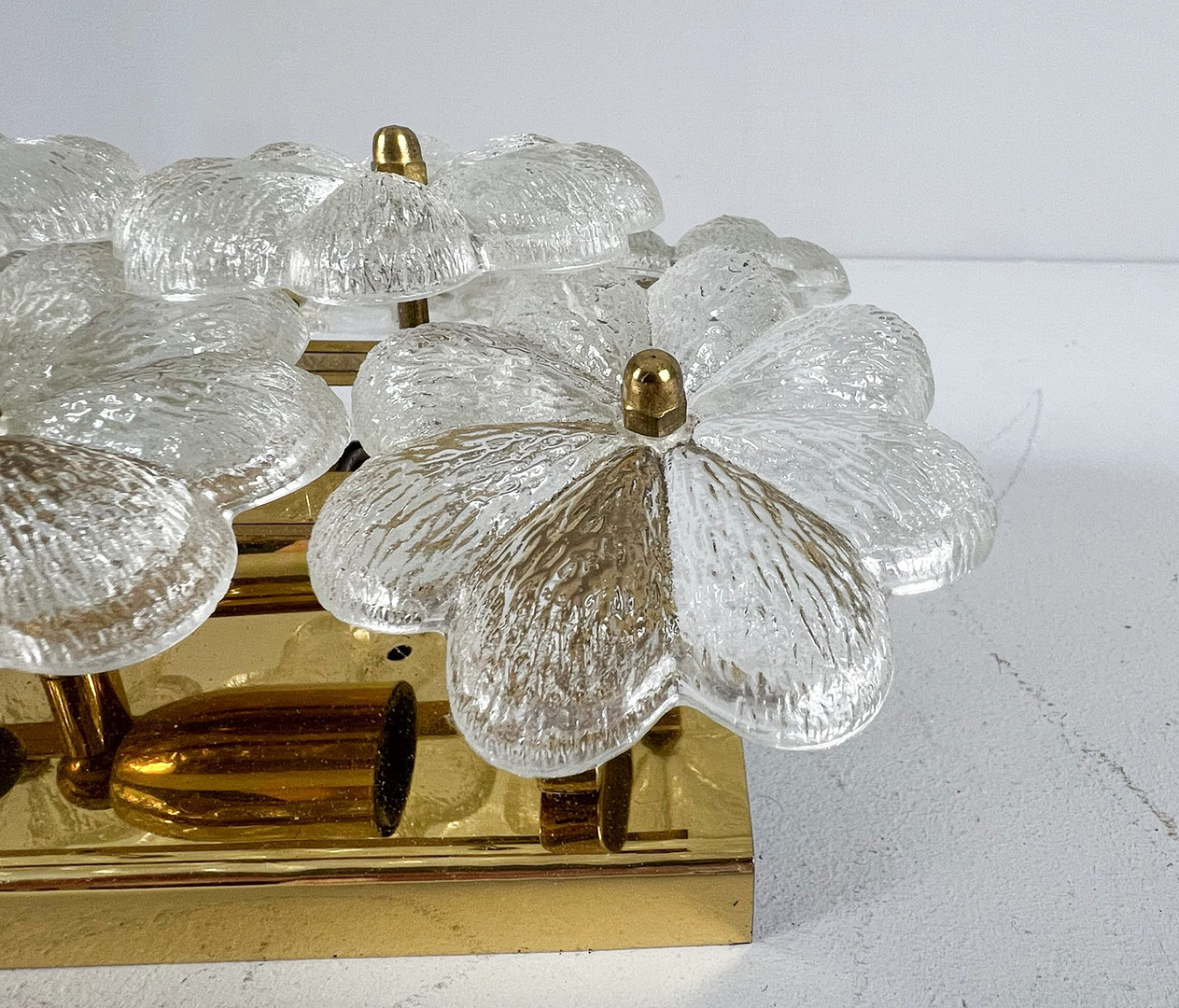 ERNST PALME. 2er Set Mid Century florale Wandlampen/Wandleuchten, 1960er Jahre.