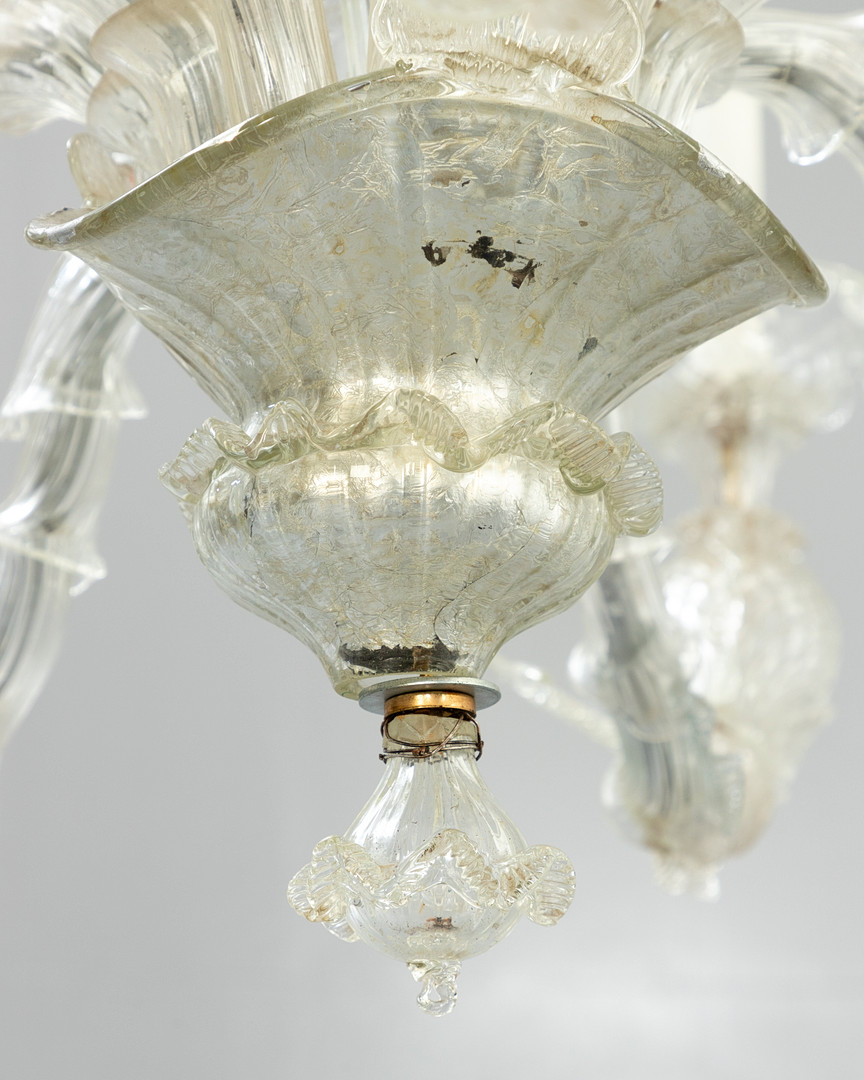 Großer Murano Kronleuchter mit Delphinen, Italien, 1950er Jahre.