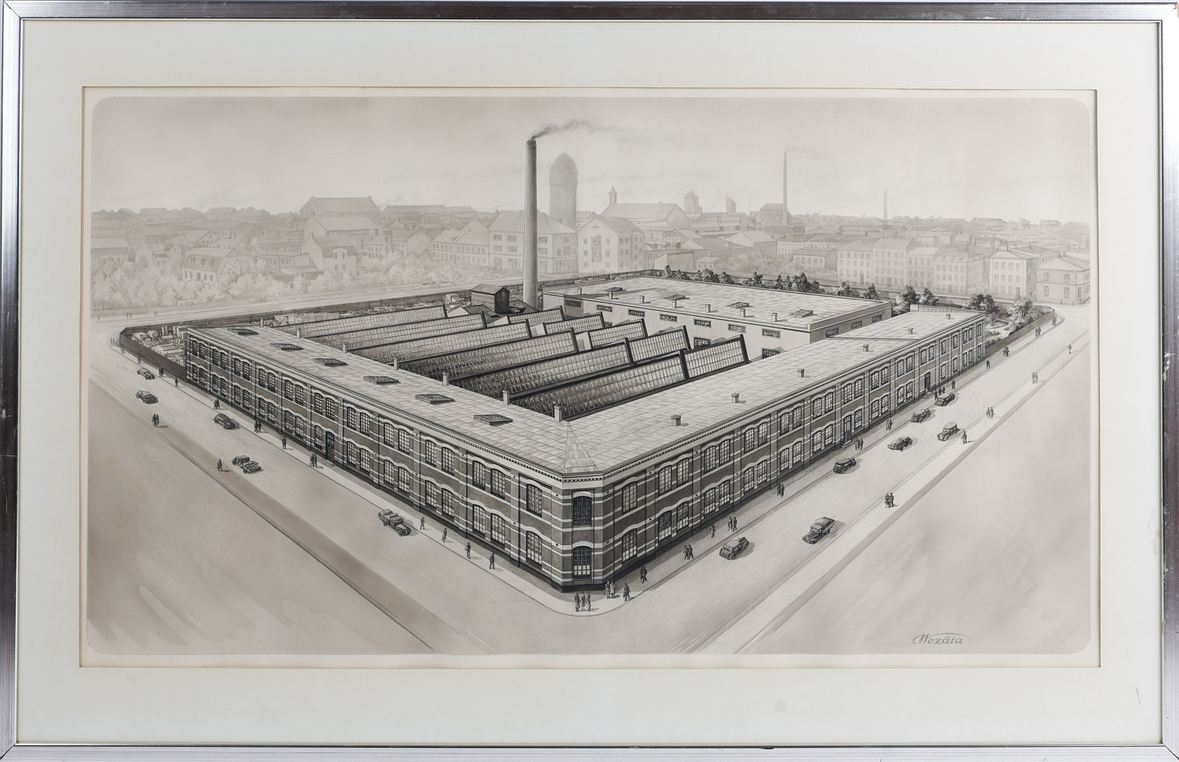 MALMÖVY, blandteknik, 1900-talets andra hälft.
