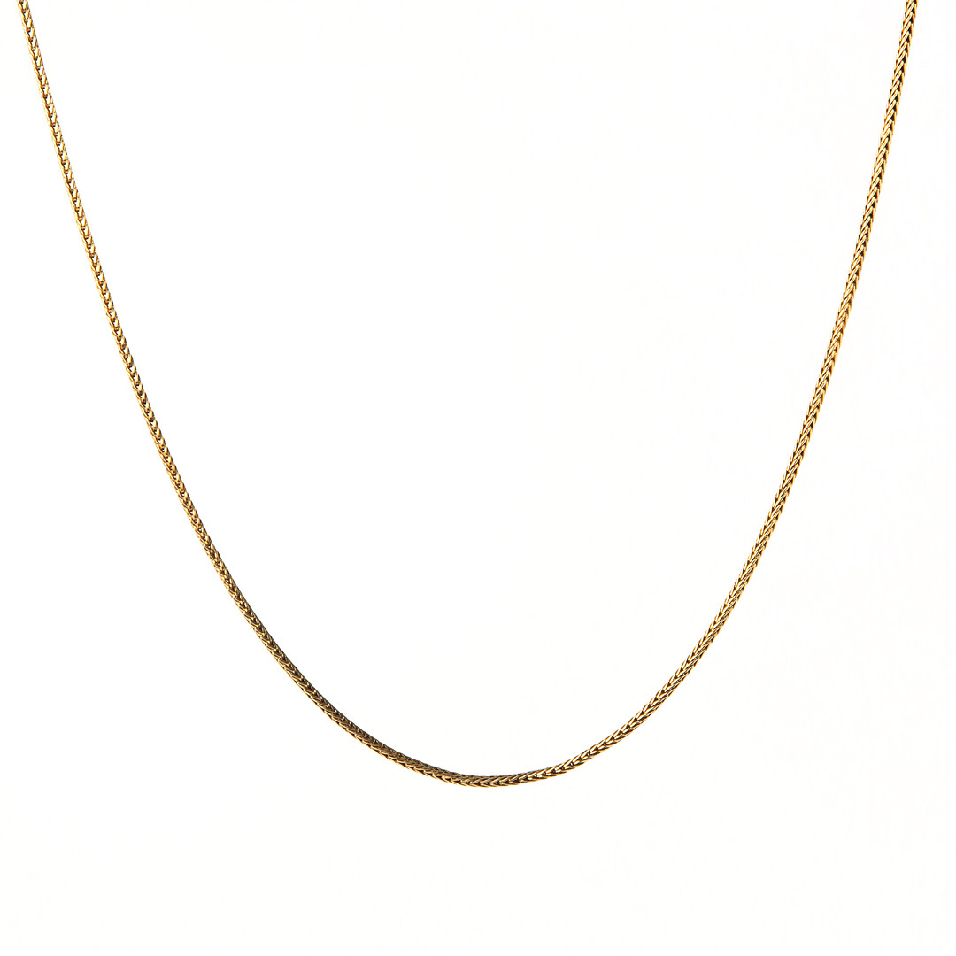 KEDJA samt COLLIER, 18K guld och krysopras.