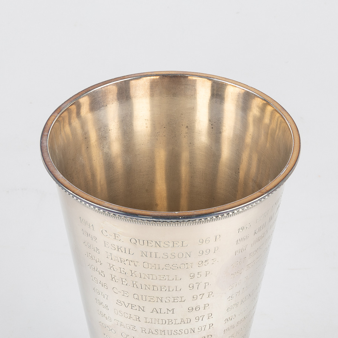BÄGARE, silver, C G Hallberg, Stockholm, 1940.