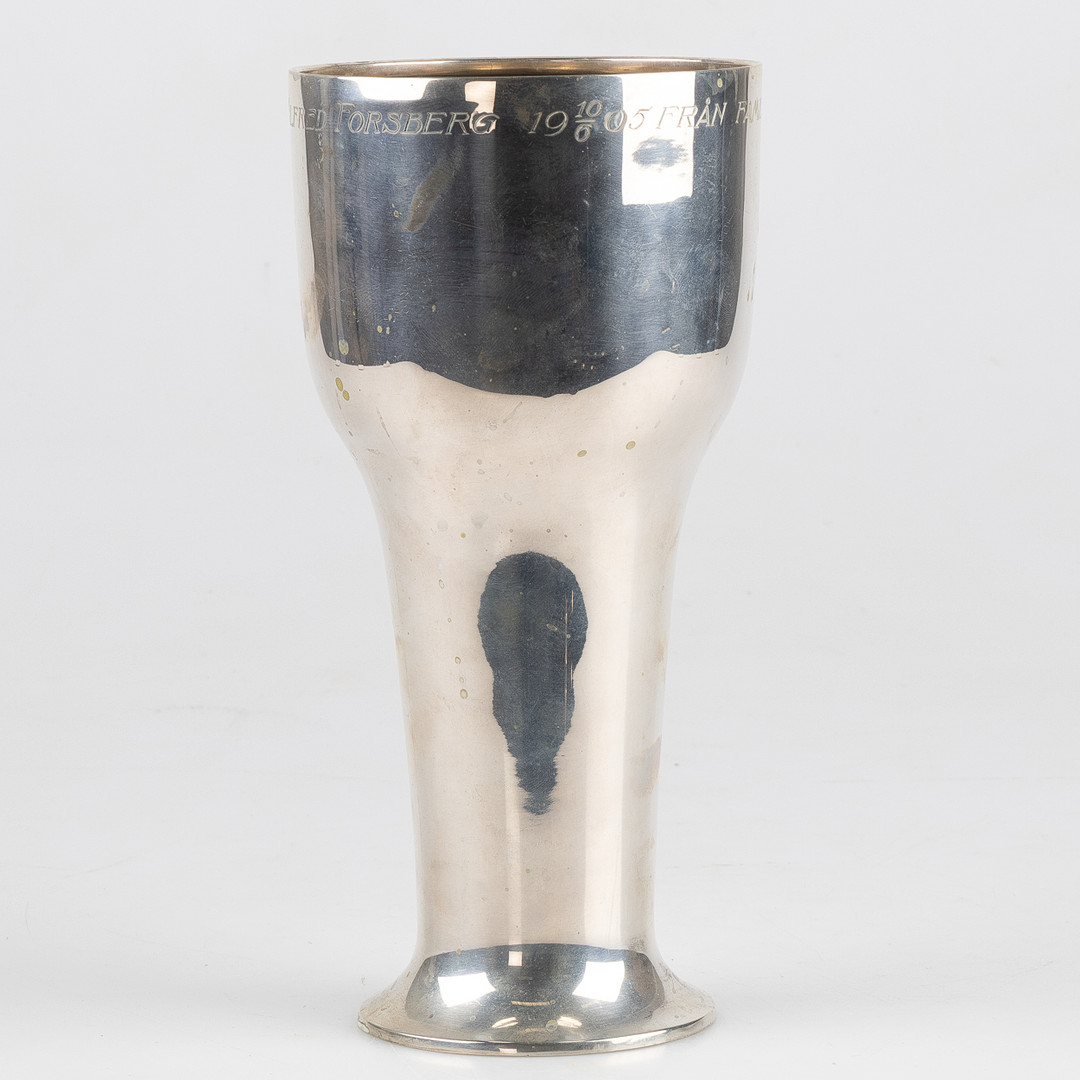 BÄGARE, silver, C G Hallberg, Stockholm, 1905.