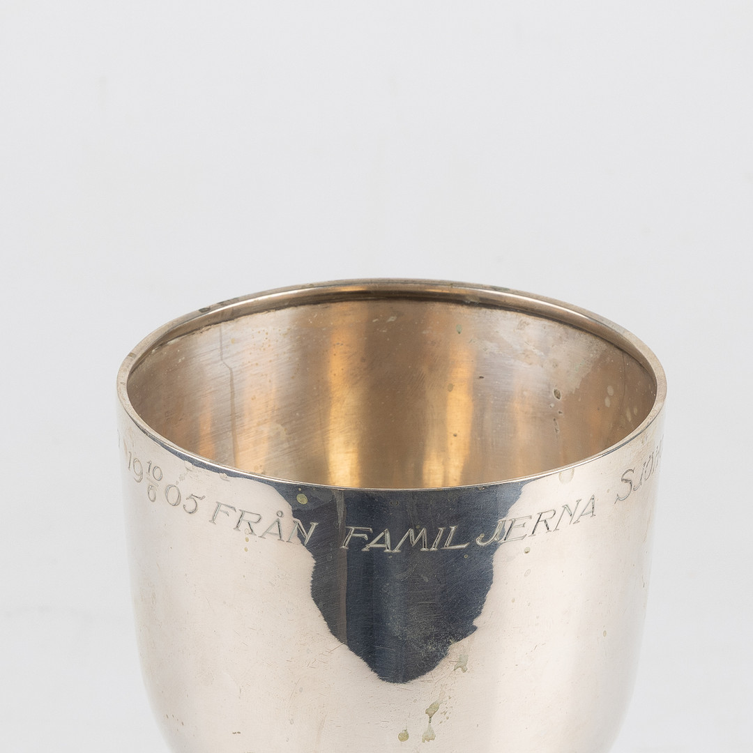 BÄGARE, silver, C G Hallberg, Stockholm, 1905.