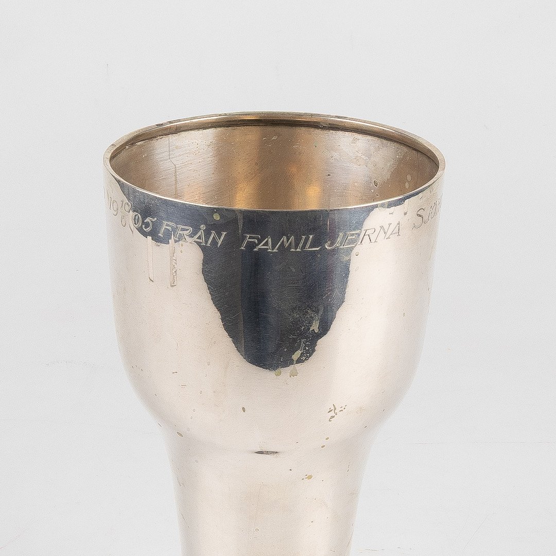 BÄGARE, silver, C G Hallberg, Stockholm, 1905.